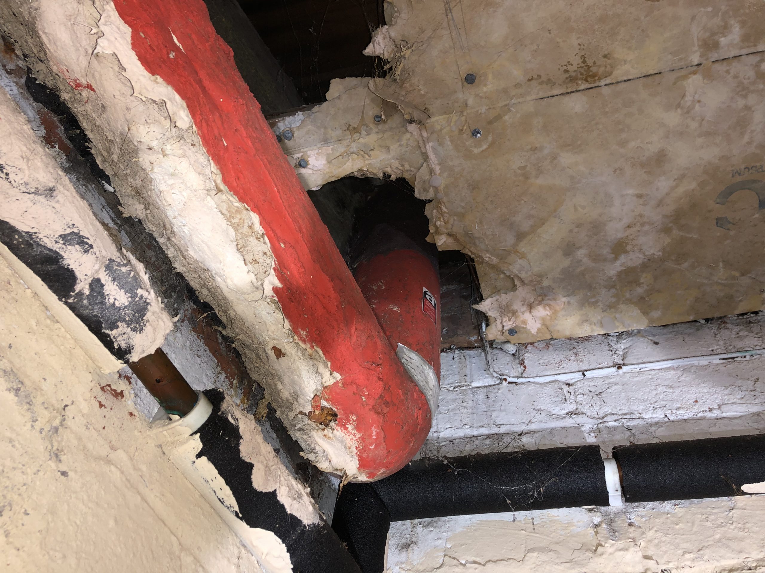 Basement Pipework Insulation Pre Removal